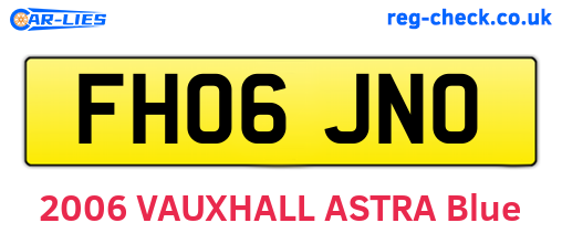 FH06JNO are the vehicle registration plates.