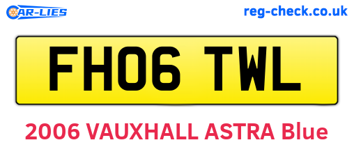 FH06TWL are the vehicle registration plates.