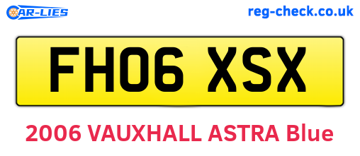 FH06XSX are the vehicle registration plates.