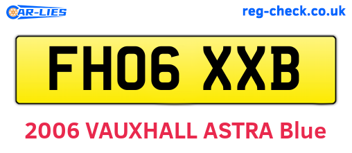 FH06XXB are the vehicle registration plates.
