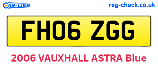 FH06ZGG are the vehicle registration plates.