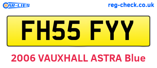 FH55FYY are the vehicle registration plates.