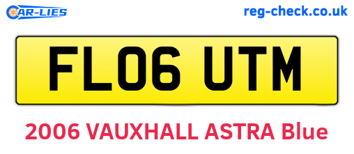 FL06UTM are the vehicle registration plates.