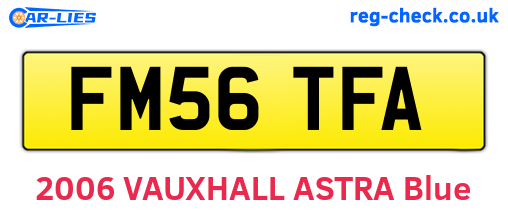FM56TFA are the vehicle registration plates.