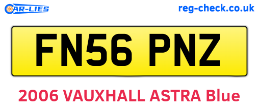 FN56PNZ are the vehicle registration plates.