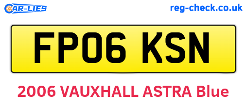 FP06KSN are the vehicle registration plates.