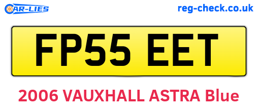 FP55EET are the vehicle registration plates.