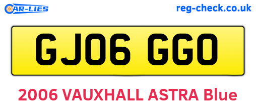 GJ06GGO are the vehicle registration plates.
