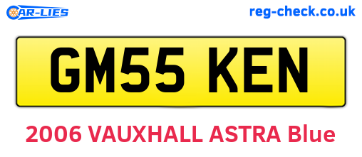 GM55KEN are the vehicle registration plates.
