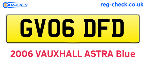 GV06DFD are the vehicle registration plates.