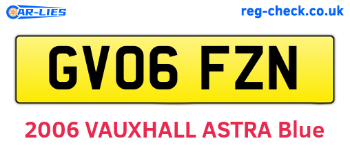 GV06FZN are the vehicle registration plates.