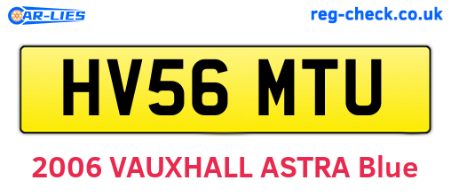 HV56MTU are the vehicle registration plates.