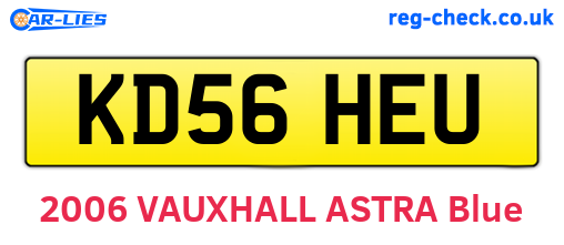 KD56HEU are the vehicle registration plates.