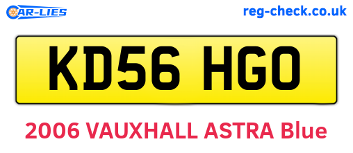 KD56HGO are the vehicle registration plates.