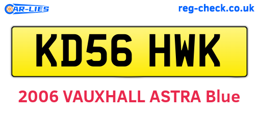 KD56HWK are the vehicle registration plates.