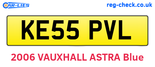 KE55PVL are the vehicle registration plates.