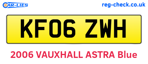 KF06ZWH are the vehicle registration plates.