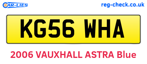 KG56WHA are the vehicle registration plates.