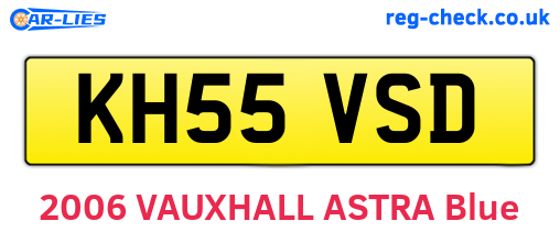 KH55VSD are the vehicle registration plates.