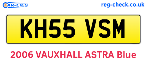 KH55VSM are the vehicle registration plates.