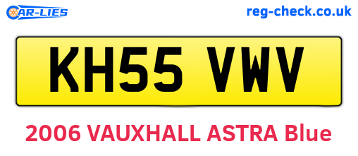 KH55VWV are the vehicle registration plates.