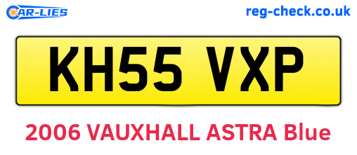 KH55VXP are the vehicle registration plates.
