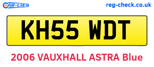 KH55WDT are the vehicle registration plates.