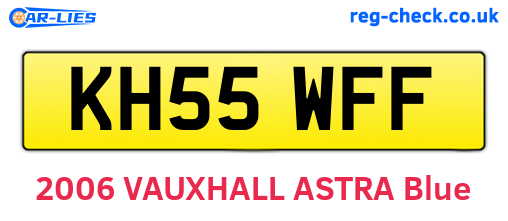 KH55WFF are the vehicle registration plates.