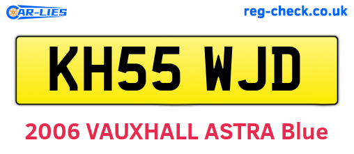 KH55WJD are the vehicle registration plates.