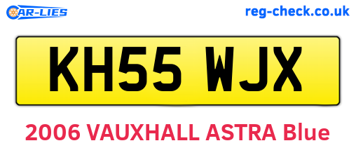 KH55WJX are the vehicle registration plates.