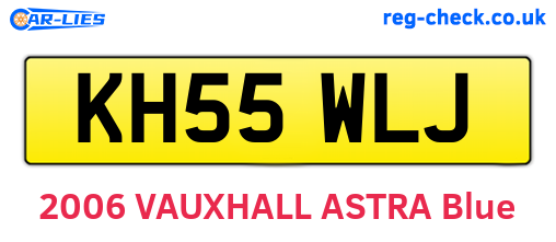 KH55WLJ are the vehicle registration plates.