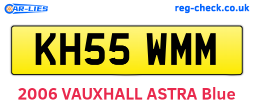 KH55WMM are the vehicle registration plates.