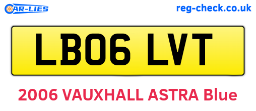 LB06LVT are the vehicle registration plates.