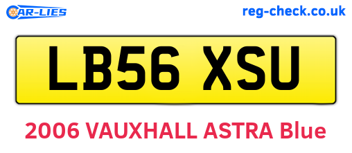 LB56XSU are the vehicle registration plates.