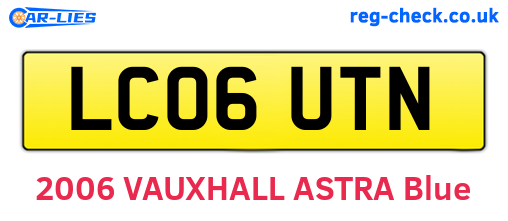 LC06UTN are the vehicle registration plates.
