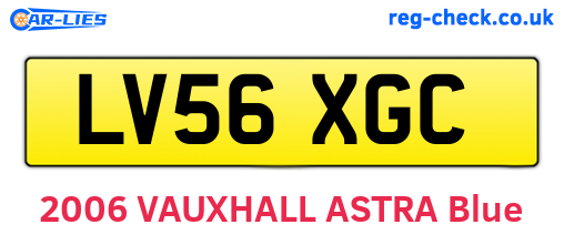 LV56XGC are the vehicle registration plates.