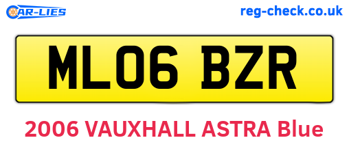 ML06BZR are the vehicle registration plates.