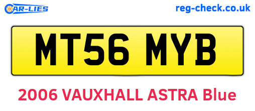 MT56MYB are the vehicle registration plates.
