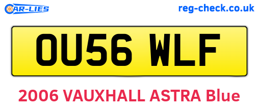 OU56WLF are the vehicle registration plates.