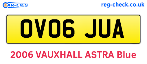OV06JUA are the vehicle registration plates.
