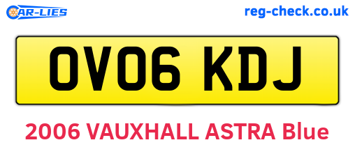 OV06KDJ are the vehicle registration plates.