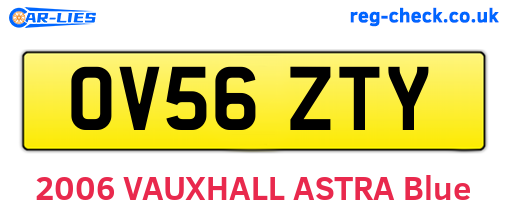OV56ZTY are the vehicle registration plates.