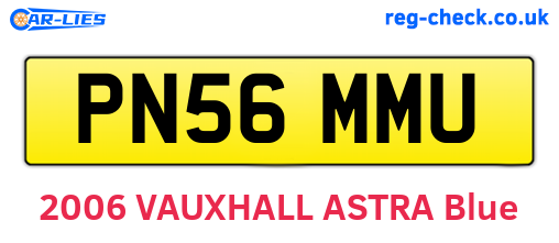 PN56MMU are the vehicle registration plates.