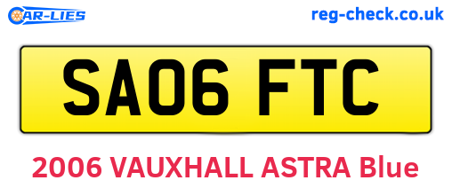 SA06FTC are the vehicle registration plates.