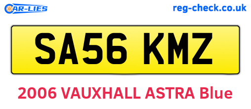 SA56KMZ are the vehicle registration plates.