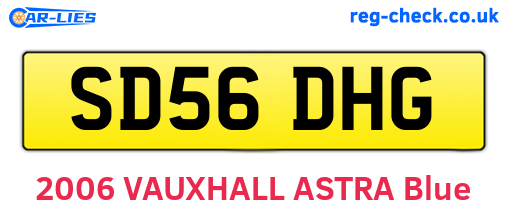 SD56DHG are the vehicle registration plates.