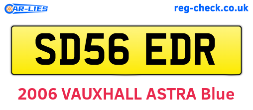 SD56EDR are the vehicle registration plates.