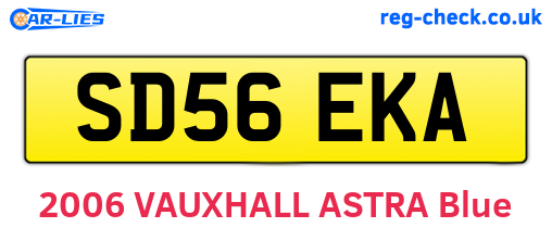 SD56EKA are the vehicle registration plates.