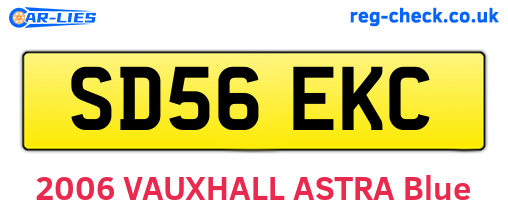 SD56EKC are the vehicle registration plates.