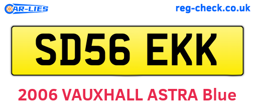 SD56EKK are the vehicle registration plates.